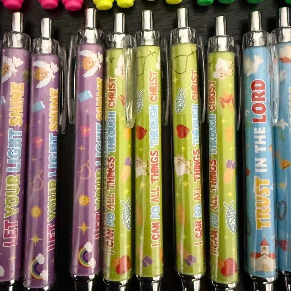 Religious Pen and Highlighter Set Multicolor New Scripture Verses Set of 40 Bulk